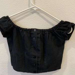 Black crop top